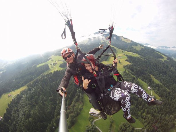 Amelia tandem Paragliding over the Austrian Alps